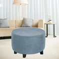 thumbnail image 4 of KEINXS Ottoman Footrest Covers for Diameter 48-55 Black, 4 of 7