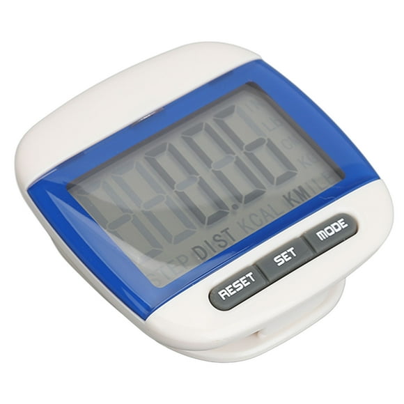 Calorie Distance Counter, Large LCD Display Step Pedometer Blue Multi Function with Clip for Workout for Seniors
