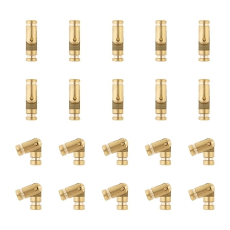 20Pcs 5 mm Hidden Brass Barrel Hinges, 135 Degree Opening Angle Concealed Small Hinges for DIY Jewelry Cabinet Door Wooden Box, Invisible Tiny Barrel Hinge (5x15 mm, Pack, 20)