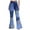 Blue, variant on Women's High Waisted Bell Bottom Jeans Ripped Stretch Skinny Flare Jeans Distressed Bootcut Denim Pants Black, XL