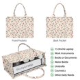 thumbnail image 2 of Large Capacity Tote Bag,Beige Cow Heart Pattern Handbag Fashion Luxury Tote Bag,15.7"x13"x 5.1" Inches,Laptop Compatible, 2 of 6