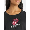 thumbnail image 4 of Time and Tru Women's Rolling Stones Tongue Graphic Tee with Short Sleeves, Sizes XS-XXXL, 4 of 5