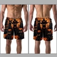 thumbnail image 3 of luoweisi Men's Beach Shorts Quick Dry Swim Trunks with Mesh Lining Halloween Black Cat L, 3 of 5