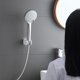 thumbnail image 5 of Bewildely Soporte de cabezal de ducha ajustable montado en la pared soporte de mano accesorio de cabezal de ducha de baño accesorios de baño portátiles Juegos de accesorios de baño Blanco Bewildely HA001438-02B, 5 of 6