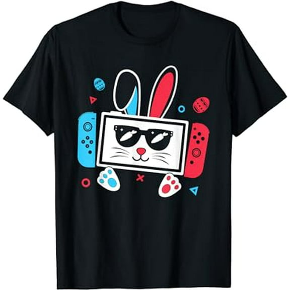 Video Game Bunny Eggs Costume Easter Day Boy Kids Gaming T-Shirt