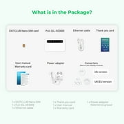 GL-XE300 Global 4G LTE Router Bundle with EIOTCLUB year data plan, 5000mAh Battery, for Europe and the Americas