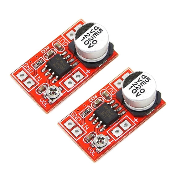2 unidades DC 5V-12V 6V 9V Micro Electret Micrófono Amplificador Mini MIC Condensador Micrófono Ampl