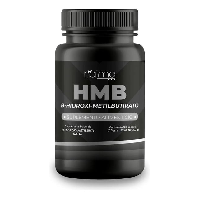 HMB B-Hidroxi-Metilbutirato Naima 120 Cápsulas Sin Sabor Alta Pureza