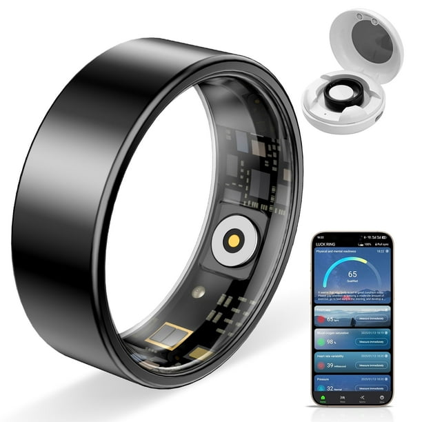 Koepovk Anillo Inteligente con Bluetooth 2.0 Mejorado 2025, Grabador de Sueño y Actividad Física, para Hombres y Mujeres.