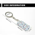 thumbnail image 3 of Uemuo Swimming Shark Pattern Rectangular Metal Keychain - Durable, Stylish, and Personalized Key Ring for Men and Women,Engraved Keychain,Gift Slim Sturdy Keychain, 3 of 7