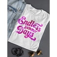 thumbnail image 3 of Pink Endless Summer Days T-Shirt Women -Image by Shutterstock, Female Small, 3 of 4