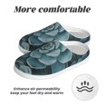 thumbnail image 6 of Haiem Blue Color Cactus Print Women's Fuzzy Memory Foam House Slipper Cozy Home Footwear Non-slip Winter Slippers-42/43, 6 of 7