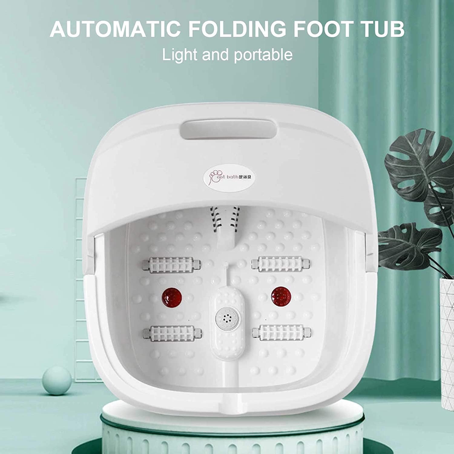 Foot Spa Massager Wireless Remote Control Folding Portable Foot Bath Electric Massage Constant Temperature For House Outdoor