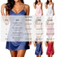 thumbnail image 4 of Oksale Satin Nightgowns for Women Soft Comfort Spaghetti Straps Mini Pajama Dress Casual V Neck Slip Dress for Home Wine, 4 of 7