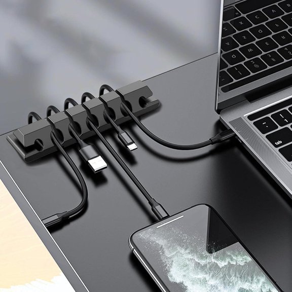 Multi Cable Organizer 5 Piece Set- Black