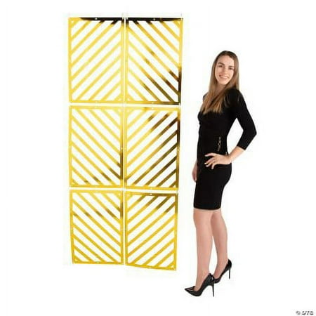 Rectangular Geometric Backdrop Birthday Party Decor 1 Piece