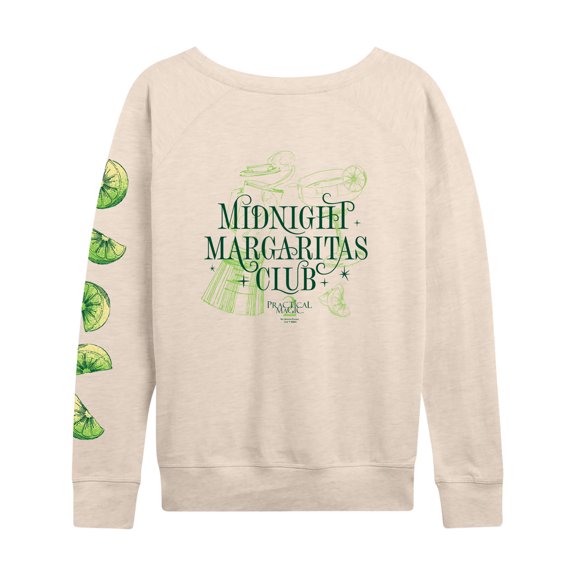 Practical Magic - Midnight Margaritas Club Lightweight French Terry Wide Neck Long Sleeve Graphic Shirt