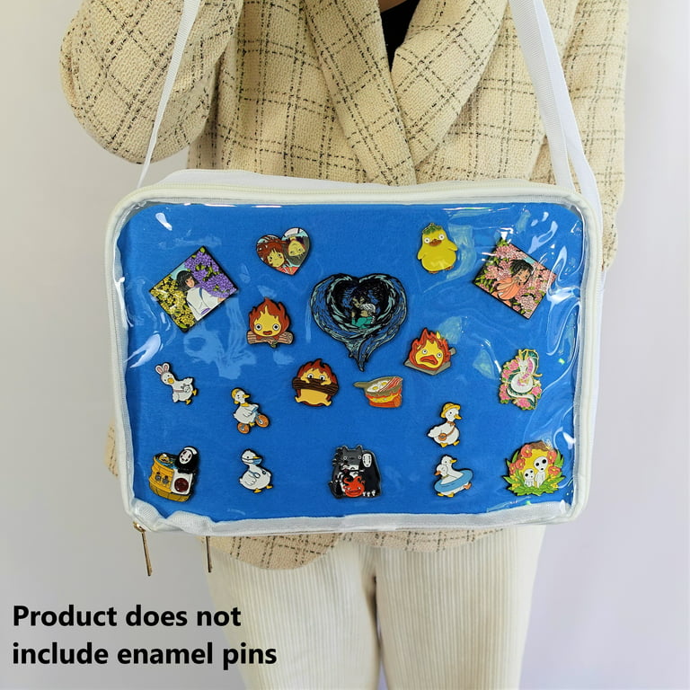 Multi-Color Ita Crossbody Bag and Multi-Color Insert, Ita Messenger Bag,  Window Bag, Pin Purse, Pin Display Bag, Ita Bags, Pin Trading Bag, Itabag
