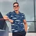 thumbnail image 4 of Fotbe Ornamental Fish Pattern Men’s Golf Polo Shirt – Breathable Performance Golf Shirt with Button-Down Collar-3X-Large, 4 of 6
