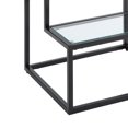 thumbnail image 6 of Elena End Table with 2-Tier Design- Glass Top and Shelf- Black Metal, 6 of 8