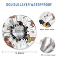 thumbnail image 3 of Shower Caps,Dachshund Footprint Bone Waterproof Shower Cap for Women 4 Pieces,Double Reusable Hair Cover for Shower PEVA Elastic Stretch Hem, 3 of 7