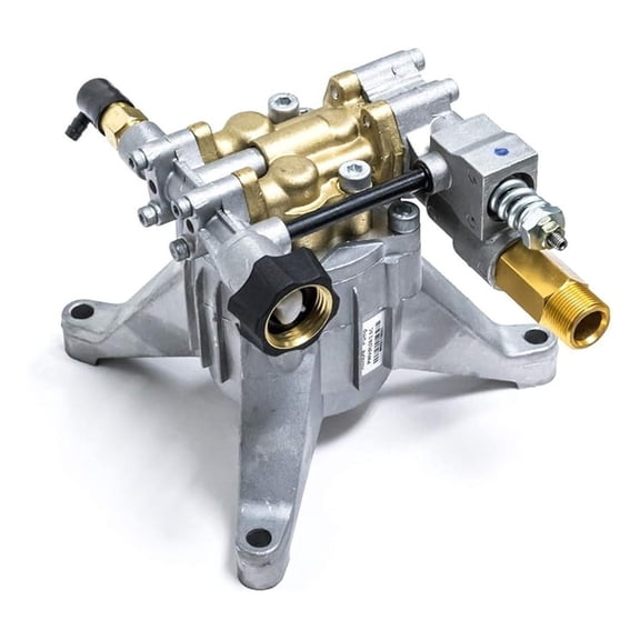 Pressure Washer Pump 3100 PSI, Homelite UT80432 UT80432A Replacement - 2.3-2.5 GPM, Brass Head, 7/8" Shaft Vertical Crank