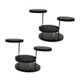 thumbnail image 3 of CIMAXIC 2Pcs Black Rotating Jewelry Stand with Three Layer Tray for Necklace Storage, 3 of 8