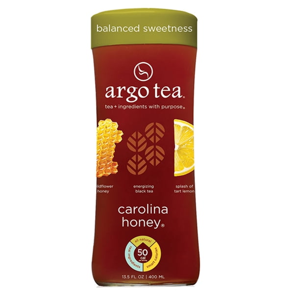 Argo Tea's Carolina Honey Iced Tea 13.5 oz Glass Bottles Pack of 12