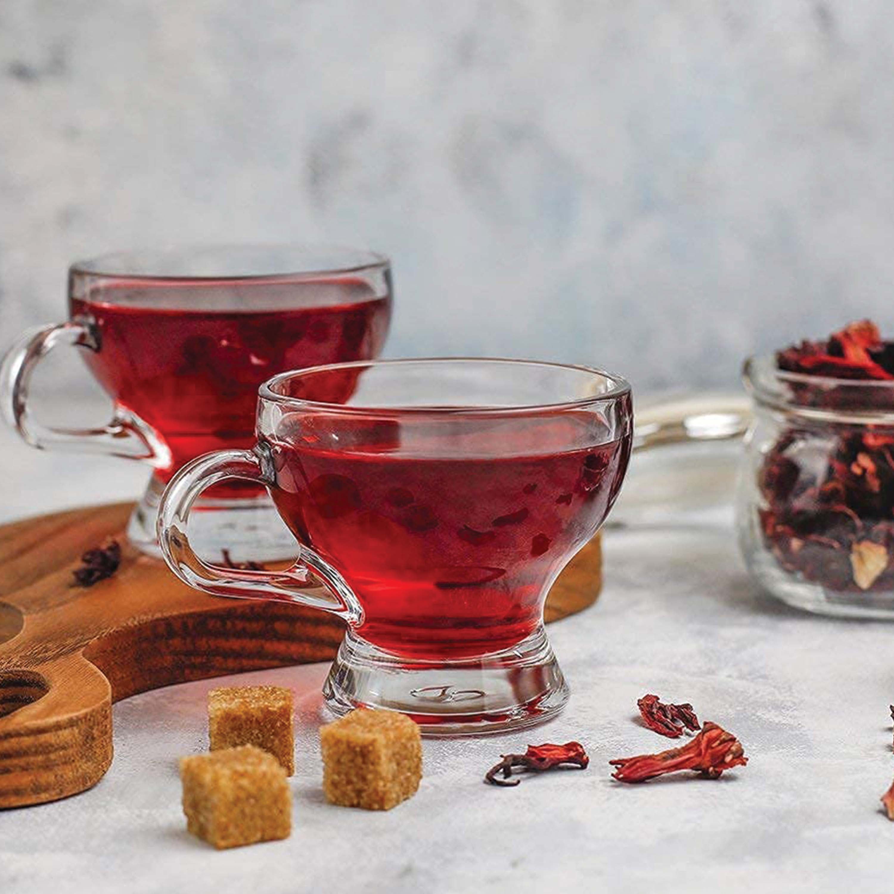 Akshit Hibiscus Tea Bags, Natural Hibiscus Flowers,  50 Count, Caffeine Free Herbal Tea, Calming & Refreshing. Pack Of 2