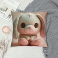 thumbnail image 2 of Shiartex Throw Pillow Covers  Lovely Animals Rabbit Pillow Cover Home Decor Pillow Cases Cushion Cover for Sofa Couch (Rabbit) White, 2 of 5