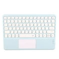thumbnail image 2 of Teclado inalámbrico táctil Teclas redondas Diseño ergonómico Teclado inalámbrico táctil inteligente ultrafino para tabletas Portátiles Azul cielo, 2 of 10