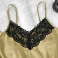 thumbnail image 5 of GERsome Satin Pajama Set for Women, 4 Piece Silky Sleepwear, Lace Camisole Shorts Soft Nightwear S-3XL, 5 of 7