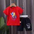 thumbnail image 1 of Spiderman Iron Man Baby Boys Ropa Traje de manga corta Camisetas Pantalones cortos Pantalones Superhéroe Capitán América Verano Ropa para niños Conjuntos90 (24M) Gao Jinjia LED, 1 of 2