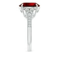 thumbnail image 3 of ANGARA Lab Grown 6 Ct Aeon Vintage Inspired Ruby Engagement Ring with Milgrain for Women in 14K White Gold (Size-12x10mm) | July Birthstone, Anniversary, Jewelry Gift for Women | Lab-Grown Ruby Ring, 3 of 7