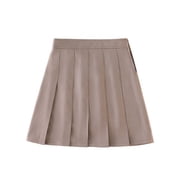 Smith's American Girls' Pleated Scooter Skirt - khaki, 6x (Little Girls)