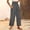 Black, variant on Comfy Dress Pants for Women Womens Casual Floral Print Pants Loose High Waist Wide Leg Flowy Ankle Length Trousers Summer Beach Vacation Boho Pants Black L