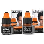 L’Oreal Paris Men Expert One Twist Mess Free Permanent Hair Color, Mens Hair Dye To Cover Grays, Easy Mix Ammonia Free Application, Real Black 02, 2 Application Kit - Pack Of 1