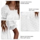 thumbnail image 4 of Camisas de manga corta de jacquard, blusa de manga corta abullonada de jacquard para mujer, blusa de manga corta abullonada de jacquard, materiales de la mejor calidad, 4 of 5