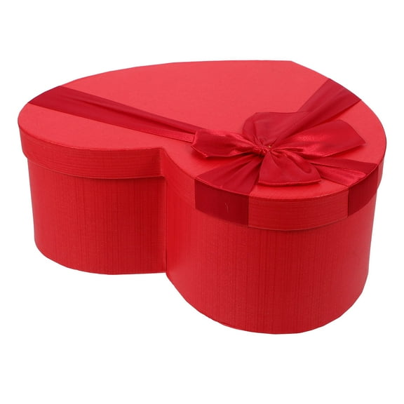 Milisten Heart Shaped present Box Perfect For Valentine's Day Red Paper 1Pack