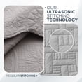 thumbnail image 4 of Moonlight20015 2 Piece Quilt Set Lightweight Microfiber Bedspread Modern Floral Embossing Silver Twin, 4 of 9