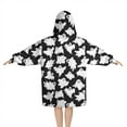 thumbnail image 2 of Halloween Ghost Army Pattern Blanket Hoodies for Kids 6-13YR Oversize Wearable Blanket Hoodies for Boys Girls Teens, 2 of 7