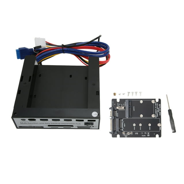 Panel Frontal Multimedia Para PC, Panel Multimedia Práctico, Respaldo Multifuncional OTB De 16 TB Con Un NGFF M.2 MSATA Para Computadora De Escritorio
