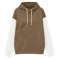 thumbnail image 4 of Cat Pouch Hoodie Unisex Winter Drawstring Oversized Kangaroo Pouch Hoodies Cozy Pet Carrier Sweatshirt with Pockets Brown L, 4 of 5