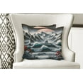 thumbnail image 5 of Ambesonne Nautical Throw Pillow Cover Pack of 2, Sailing in Abstract Ocean, 2 Pcs-16"x16", Petrol Blue Red Blue Grey, 5 of 5