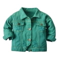 thumbnail image 4 of Splozh Toddler Jackets 1-10 Years Boys Girls Warm Jacket Fashion School Jacket Denim Jacket Jeans Coat,6-12 Months,6-12 Months, 4 of 4