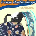 thumbnail image 5 of Pioneer Flower Floral Print Pattern 17" School Backpacks for Teens,Waterproof Oxford Fabric,S-Shape Padded Straps for School,Travel,Hiking,Camping, 5 of 5