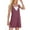 Deep Purple, variant on Women's V-Neck Wide Strap Overalls Dress with Slightly Stretchy Fit Imported 65% Rayon 30% Polyester 5% Spandex