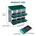 thumbnail image 2 of Chicken Nesting Boxes - 6 Compartments/8-Compartment10-Compartment Metal Hen Laying Boxes With Lockable Lid,Laying Boxes for Hens & for Egg Collection & Protection - Protect Eggs, 2 of 8