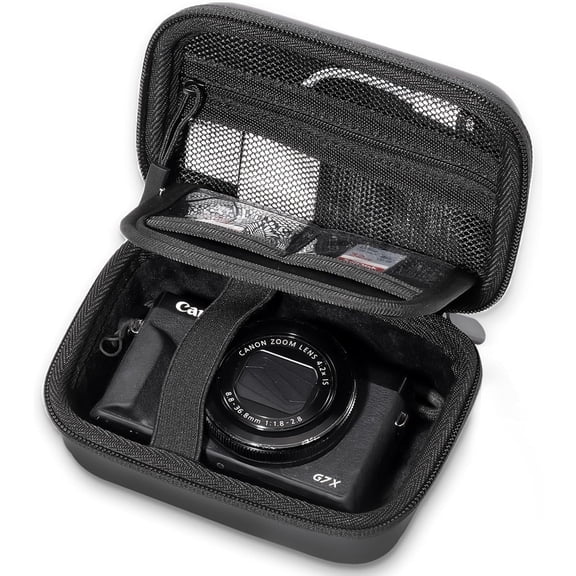 Procase Hard Shell Digital Camera Case Portable EVA Travel Cover Case -Black