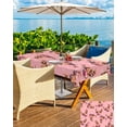 thumbnail image 5 of Boanket Outdoor Tablecloth with Umbrella Hole for Patio/Picnic/Party/Camping, Pink Christmas Elk Waterproof Table Cloth Rectangle Table Cover Washable, Xmas Snowflake Botanical (52"x 70"), 5 of 7